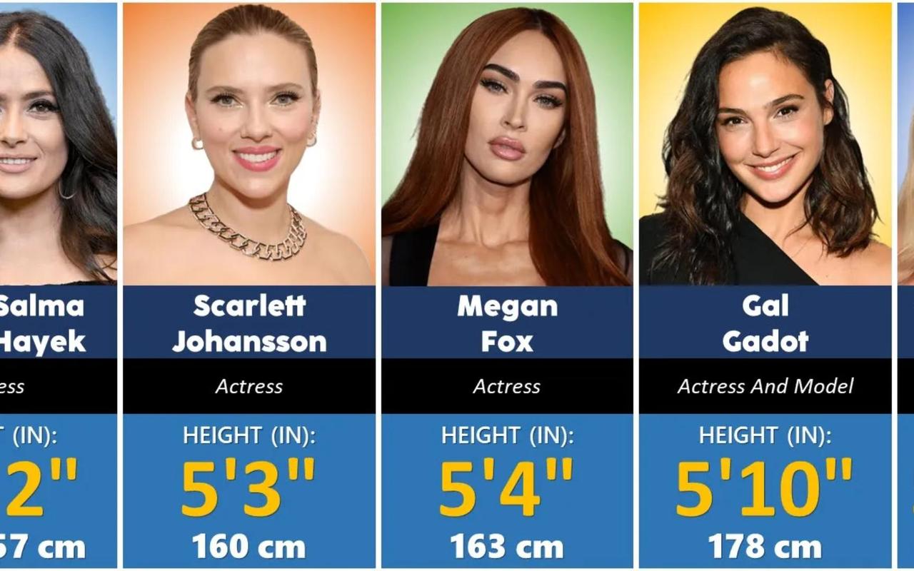 美国女明星真实身高曝光：从155cm到191cm，实力才是王道